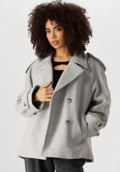 MODSTRÖM grijze modström mantel esmundmd jacket>DAMES Jassen
