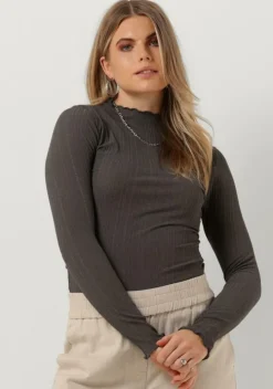 grijze modström tops & t-shirts oasismd t-neck
