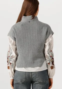 grijze mos mosh coltrui mmbiola bine knit vest