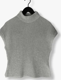grijze mos mosh coltrui mmbiola bine knit vest