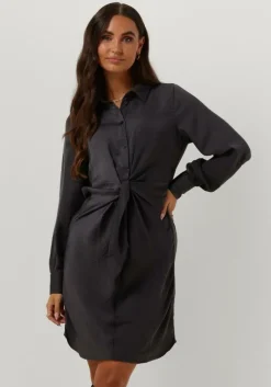 grijze my essential wardrobe mini jurk hilomw knot dress