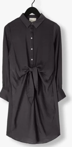 grijze my essential wardrobe mini jurk hilomw knot dress