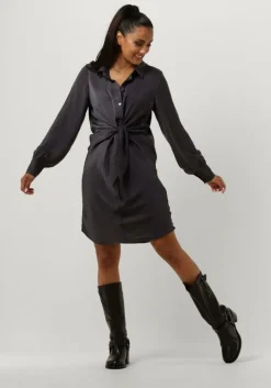 grijze my essential wardrobe mini jurk hilomw knot dress