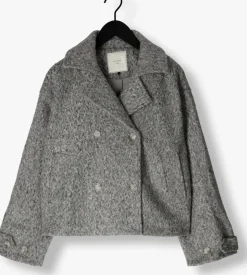 grijze neo noir mantel sandra soft jacket