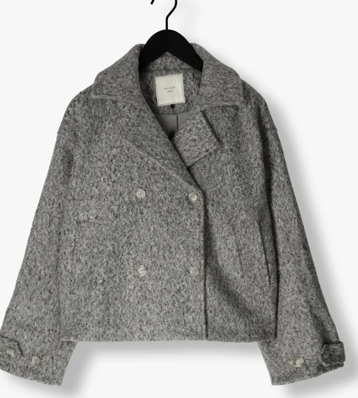 grijze neo noir mantel sandra soft jacket