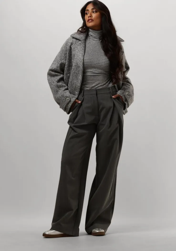 grijze neo noir mantel sandra soft jacket