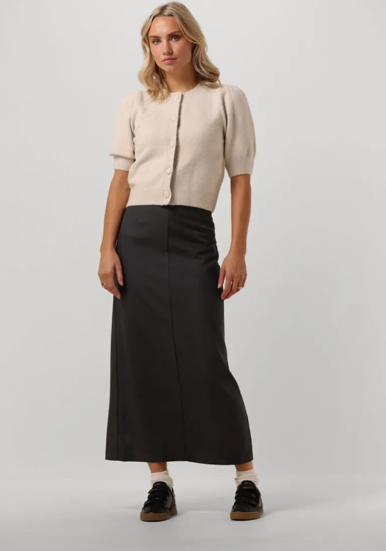 NEO NOIR grijze maxirok vipse melange skirt>DAMES Rokken