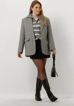 NEO NOIR grijze trui nevena stripe knit blouse>DAMES Truien & Vesten