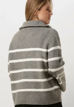 NEO NOIR grijze trui nevena stripe knit blouse><noscript><img width=