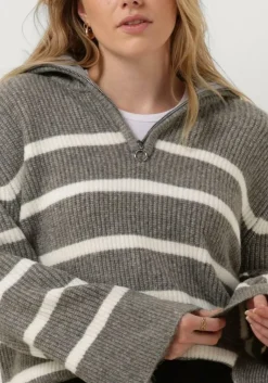 NEO NOIR grijze trui nevena stripe knit blouse><noscript><img width=