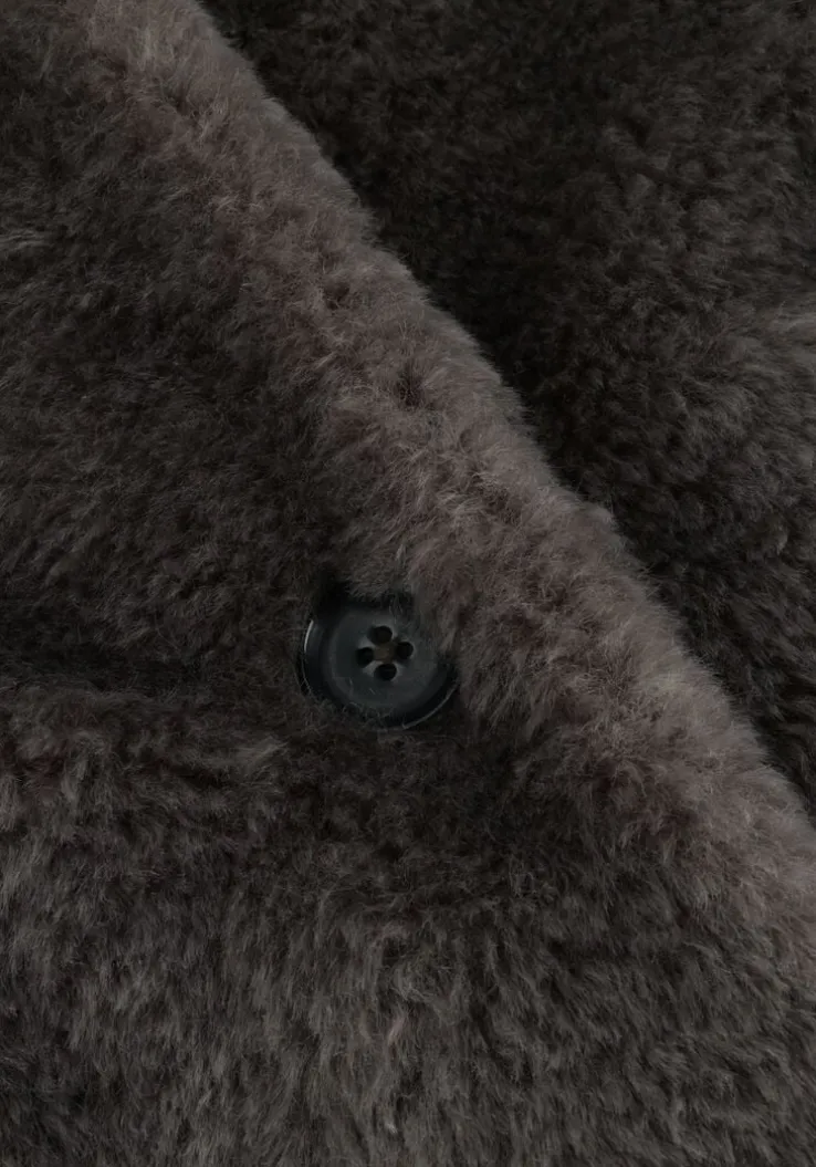 grijze notre-v faux fur jas nv-ecrin