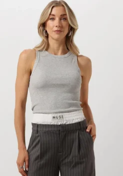 NOTRE-V grijze top nv-dribbel>DAMES Tops & T-Shirts