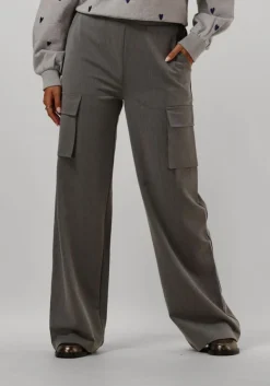 NUKUS grijze pantalon hamburg pants stripe>DAMES Broeken