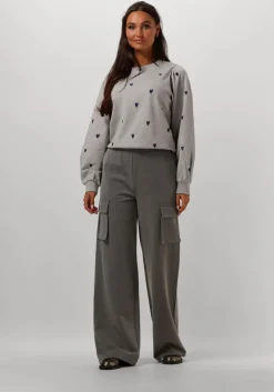 NUKUS grijze pantalon hamburg pants stripe>DAMES Broeken