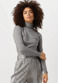 grijze object coltrui objthess l/s rollneck knit pullover