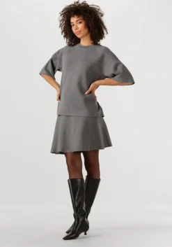 grijze object trui objreynard 2/4 knit pullover