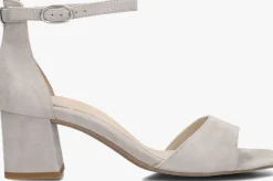 grijze paul green sandalen met hak 6140