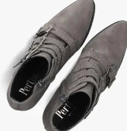 grijze pertini enkellaarsjes 12368