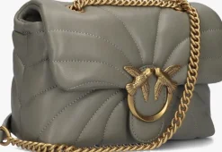grijze pinko schoudertas love puff mini
