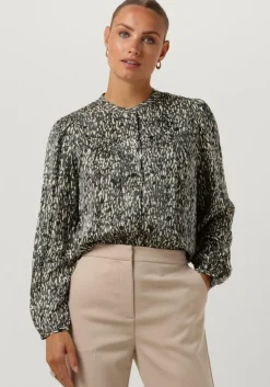 SECOND FEMALE grijze blouses luna shirt>DAMES Blouses