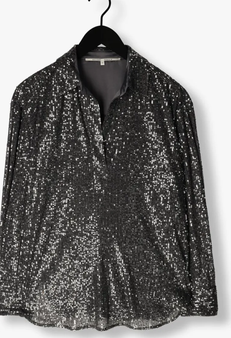 SECOND FEMALE grijze blouses moonshine blouse>DAMES Blouses