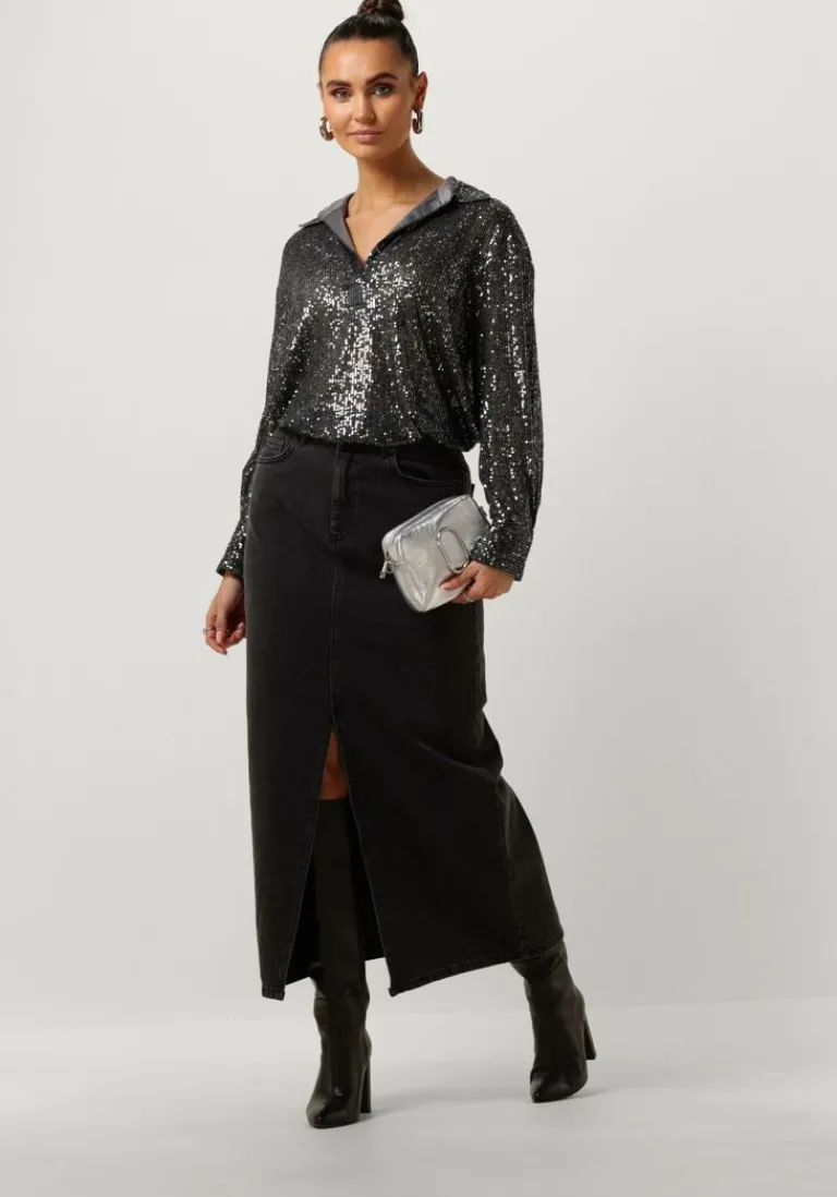 SECOND FEMALE grijze blouses moonshine blouse>DAMES Blouses