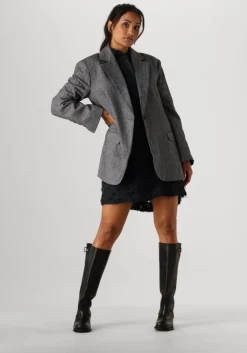 grijze second female mini jurk carey tunic dress