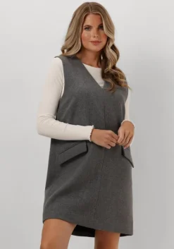 SECOND FEMALE grijze mini jurk vall spencer dress>DAMES Jurken