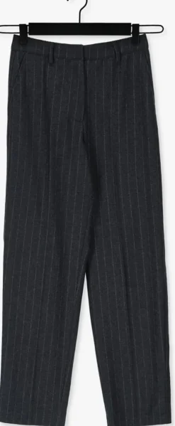 grijze selected femme pantalon slfmercy hw tapered wool pant