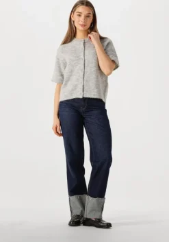 SELECTED FEMME grijze top slflulu 2/4 knit cardigan>DAMES Tops & T-Shirts
