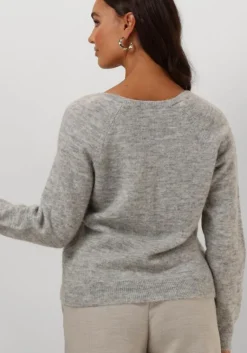 SELECTED FEMME grijze trui slflulu new ls knit v-neck b noos><noscript><img width=