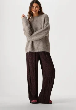 grijze selected femme trui slfgabella ls knit o-neck camp