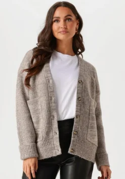 SELECTED FEMME grijze vest slfalva ls knit cardigan>DAMES Truien & Vesten