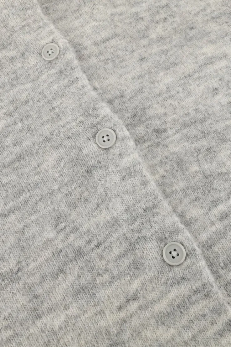 grijze selected femme vest slflulu new ls knit cardigan