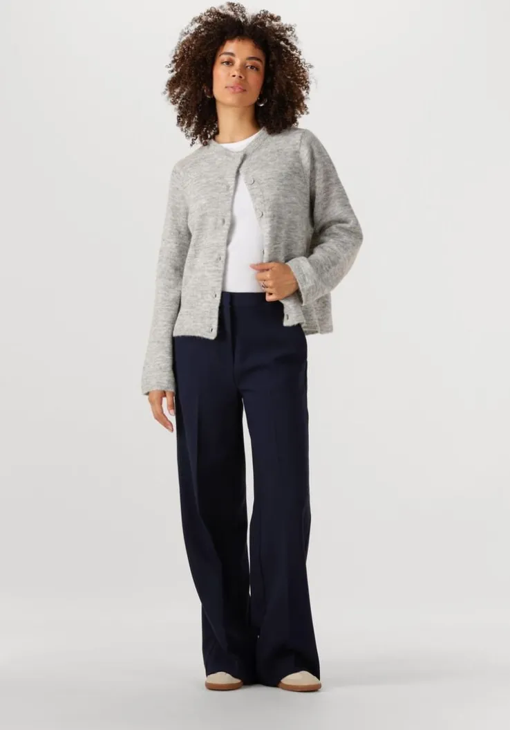 grijze selected femme vest slflulu new ls knit cardigan