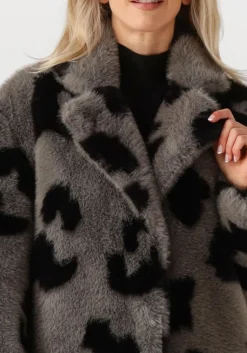 SILVIAN HEACH grijze faux fur jas long furr coat lemos><noscript><img width=