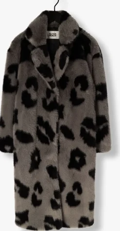 SILVIAN HEACH grijze faux fur jas long furr coat lemos><noscript><img width=