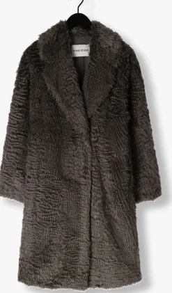 STAND STUDIO grijze faux fur jas nicole coat><noscript><img width=