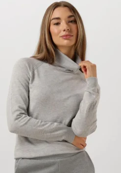 grijze summum coltrui turtle neck sweater soft viscose polyamide knit