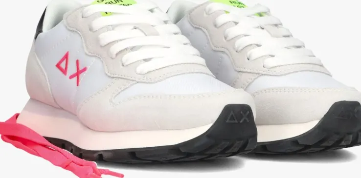 grijze sun68 lage sneakers ally solid nylon