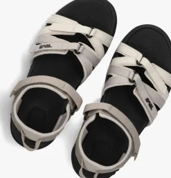grijze teva platte sandalen w tirra