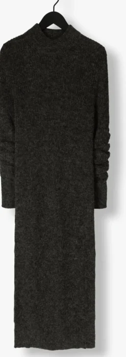 grijze vanilia midi jurk wool maxi dress