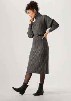 Y.A.S. grijze midi jurk yasmavi knit midi rollneck dress><noscript><img width=