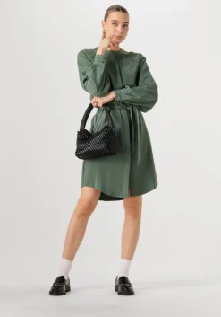 groene another label mini jurk denice dress l/s