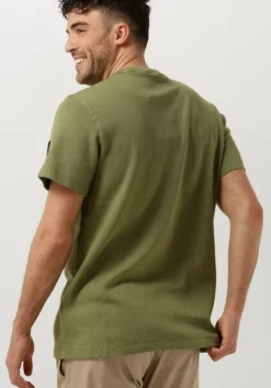 groene calvin klein t-shirt badge waffle tee