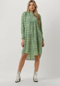 groene co'couture midi jurk perry volume dress