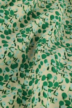 groene co'couture midi jurk perry volume dress