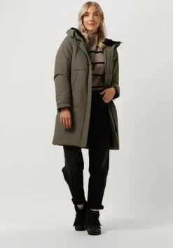 groene elvine gewatteerde jas tiril