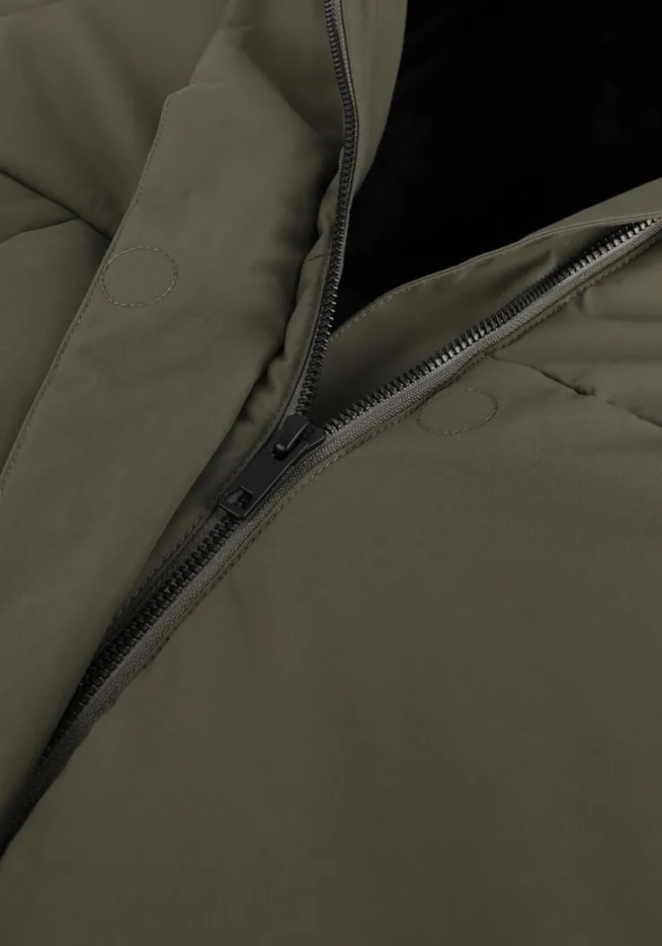 groene elvine gewatteerde jas tiril