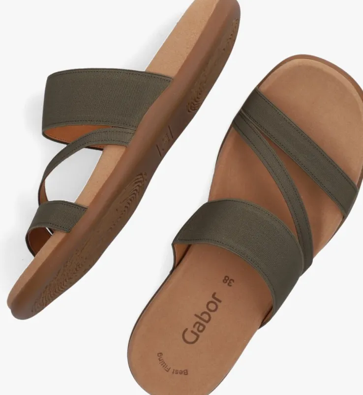 groene gabor slippers 702